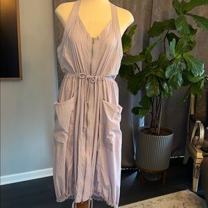 Anthropologie Light Purple Halter Midi Dress